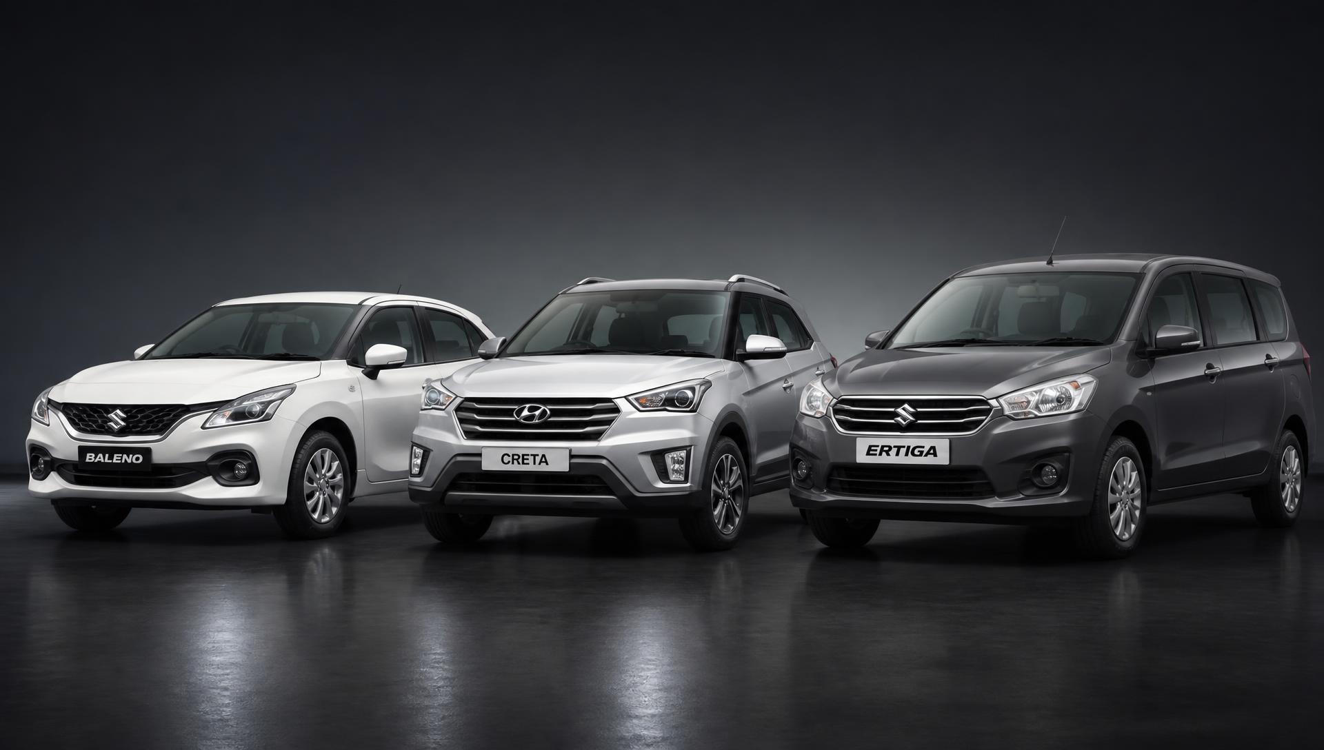 Three best selling compact cars side by side